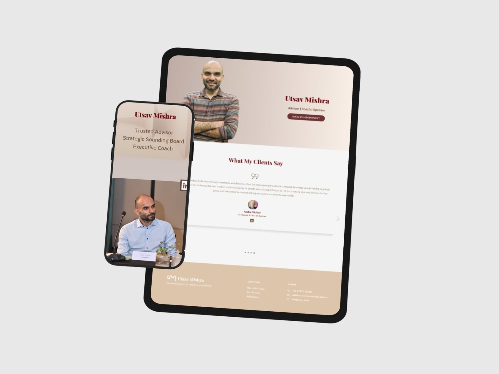 Website Design For Utsav Mishra